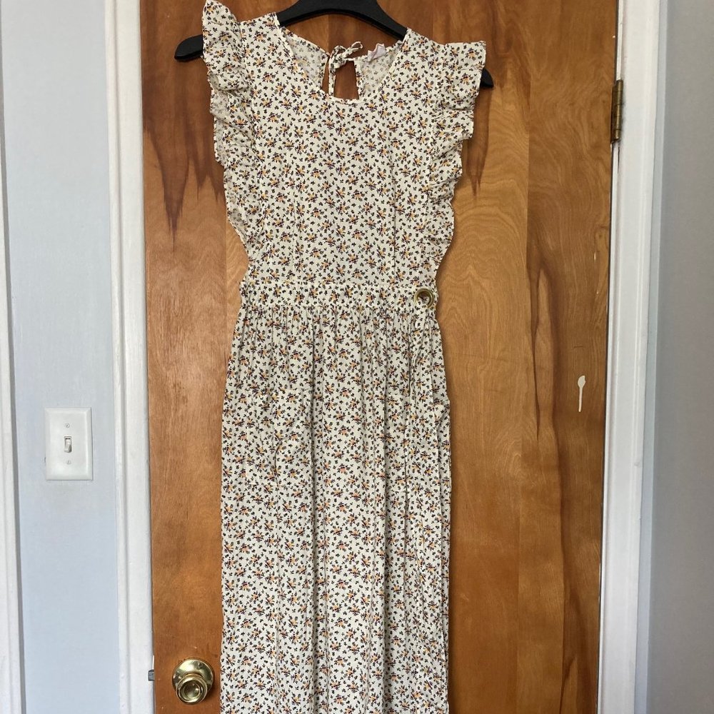 Vintage 70s Cottagecore Pinafore/Apron Dress